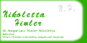 nikoletta himler business card